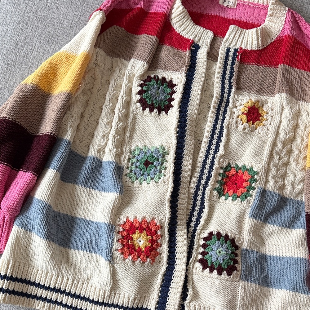 Pol Multicolor Patchwork Cardigan - image 2